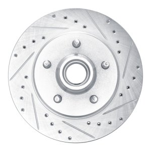 Chevrolet Astro Brake Rotor (1) - Front Right - R1 Concepts - Drilled & Slotted - Silver - `90-`02